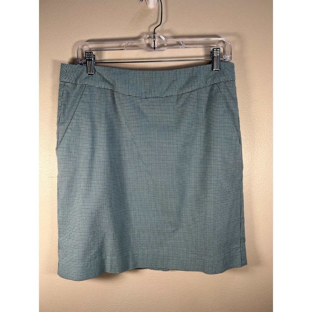 LLBean Mini Blue/Green Skirt Size 8